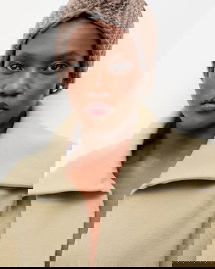 Answear.LAB bentiță de lână culoarea bej