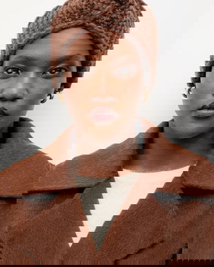 Answear.LAB bentiță de lână culoarea maro