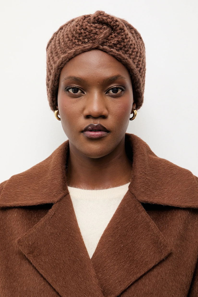 Answear.LAB bentiță de lână culoarea maro