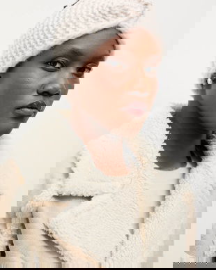 Answear.LAB bentiță de lână culoarea bej