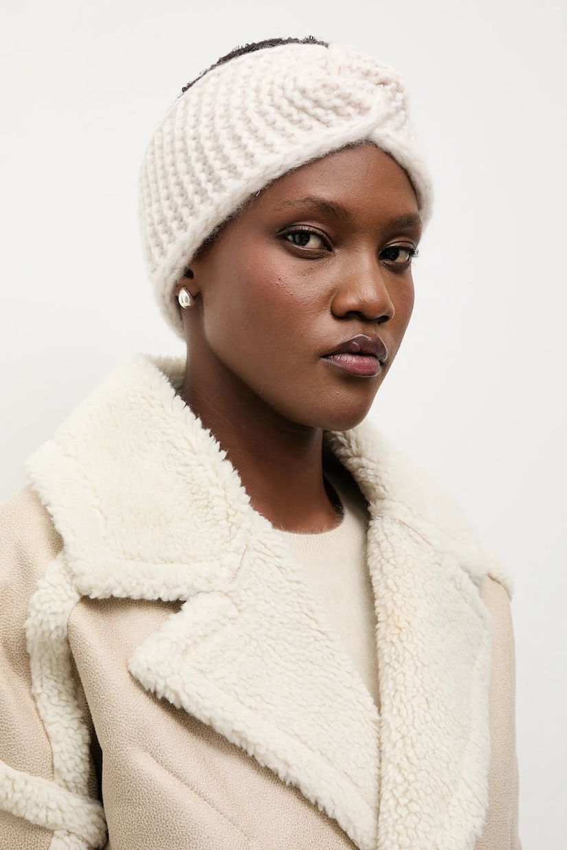 Answear.LAB bentiță de lână culoarea bej