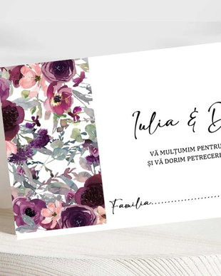 Plicuri bani nuntă cu bordură florală