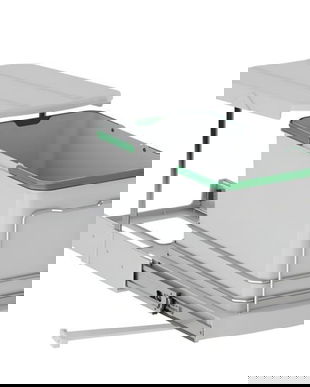 Cos de gunoi incorporabil S-2573-G, glisant, cu extragere automata, pentru corp de 400 mm, 16 litri, gri