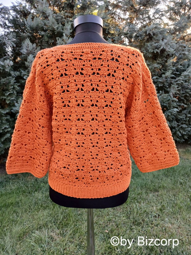 Cardigan croșetat hexagon, mărimea M/L