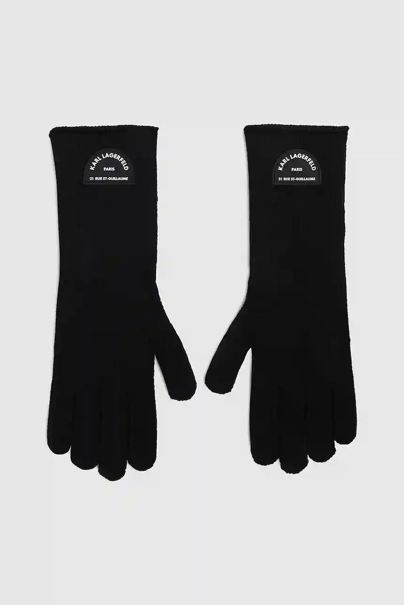 Karl Lagerfeld mănuși culoarea negru, A4W33014
