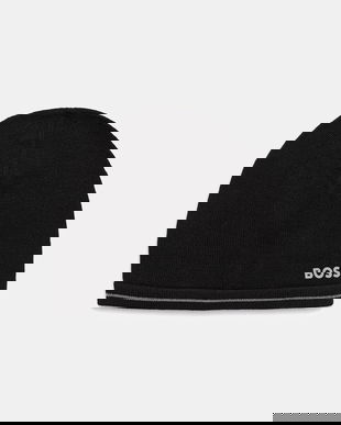 BOSS Green pălărie din amestec de lână culoarea negru, 50550255