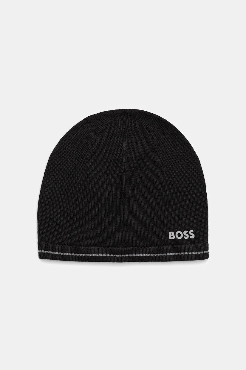 BOSS Green pălărie din amestec de lână culoarea negru, 50550255