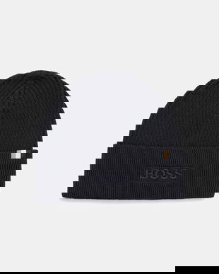 BOSS căciulă culoarea bleumarin, 50522427