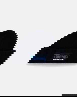 Tommy Jeans căciulă din amestec de lână culoarea bleumarin, AM0AM13675