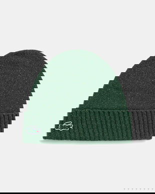 Lacoste pălărie din amestec de lână culoarea verde, RB5995
