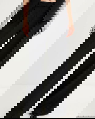 BOSS Orange pantaloni culoarea gri, drept, high waist, 50545580