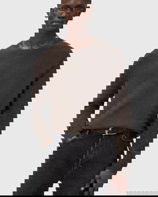 AllSaints pulover din amestec de lână culoarea maro, light, M039KA