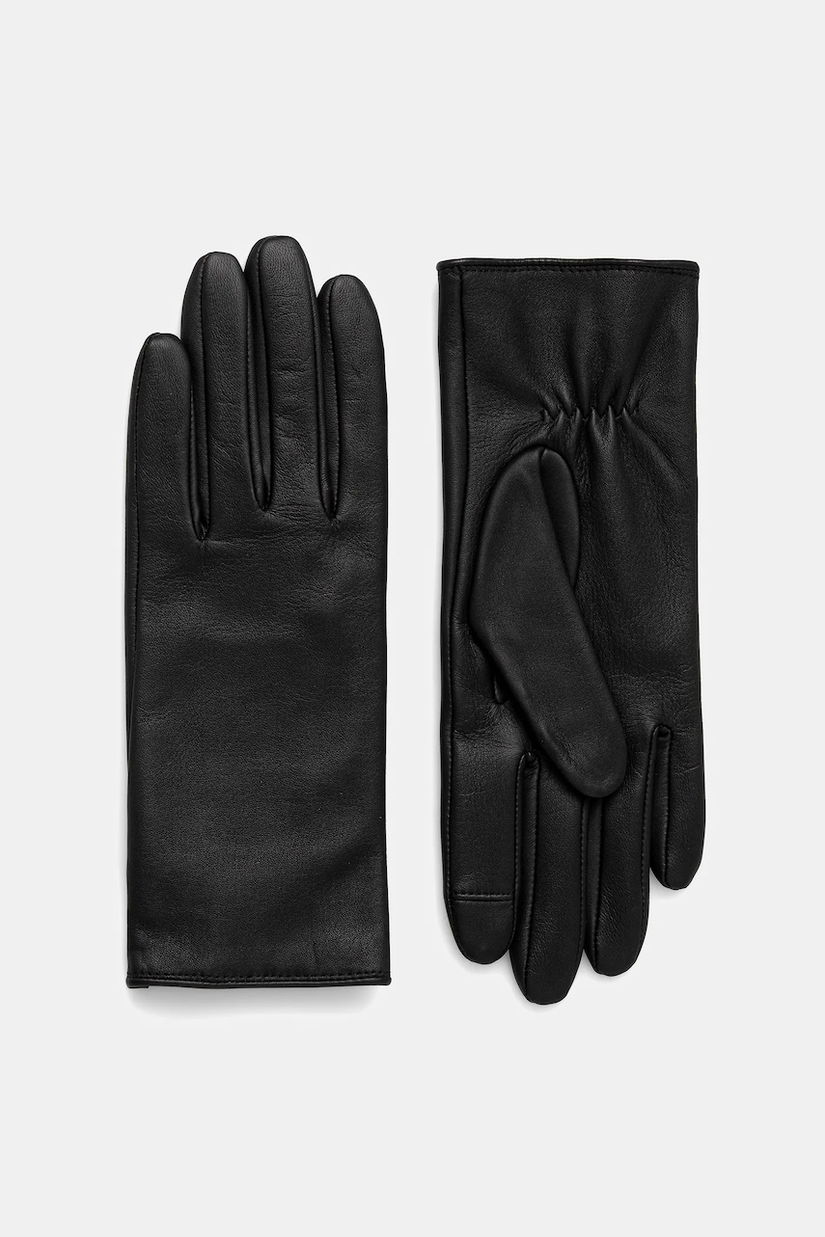 BOSS manusi de piele culoarea gri, 50526613