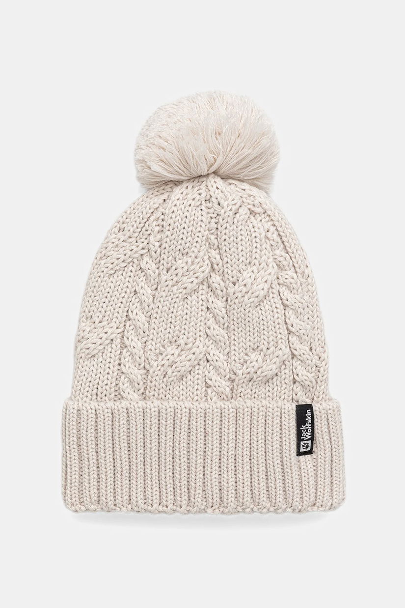 Jack Wolfskin căciulă Pompom culoarea bleumarin, de lână, 1905092