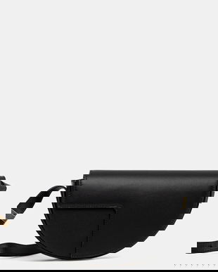 Patou poșetă de piele culoarea negru, BA0205000