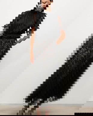 Answear.LAB fusta culoarea negru, maxi, evazati