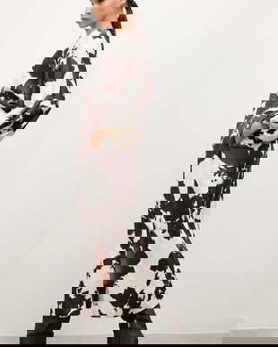 Answear.LAB rochie culoarea bej, maxi, evazati