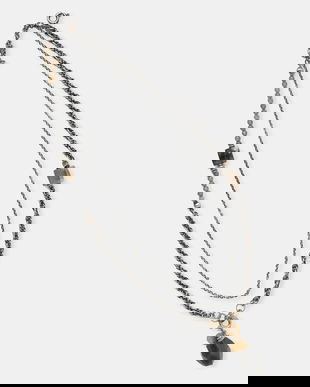 Answear.LAB colier din labradorit, lucrat manual din argint placat cu aur