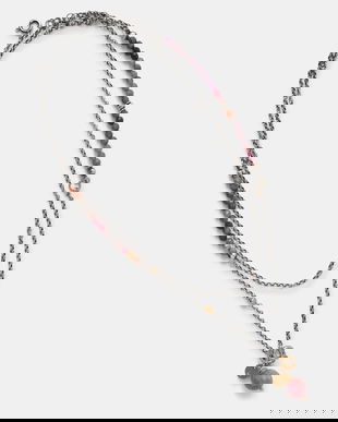 Answear.LAB colier cu rubin și turmalină, lucrat manual din argint placat cu aur