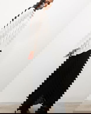 Answear.LAB rochie culoarea bej, maxi, evazati