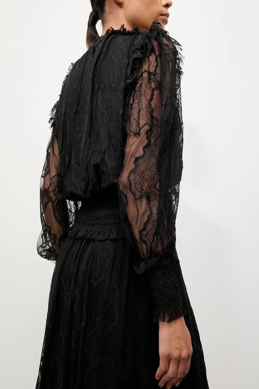 Answear.LAB bluza culoarea negru, neted
