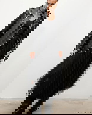 Answear.LAB fusta culoarea negru, maxi, evazati