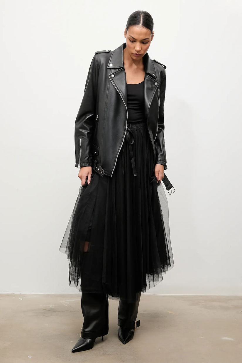 Answear.LAB fusta culoarea negru, maxi, evazati
