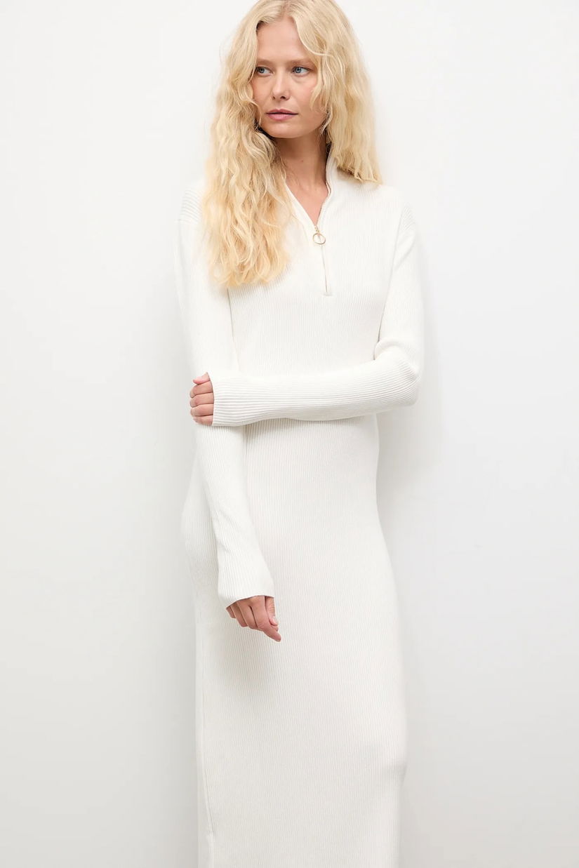 Answear.LAB rochie de cașmir culoarea bej, midi, mulata