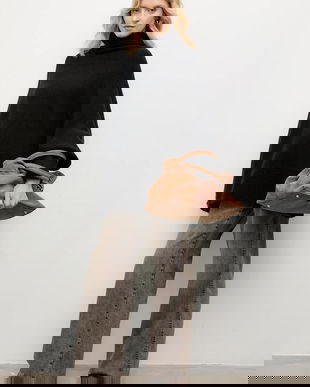 Answear.LAB pulover de cașmir culoarea negru, cu guler