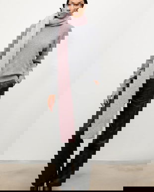 Answear.LAB esarfa de lana culoarea violet, neted