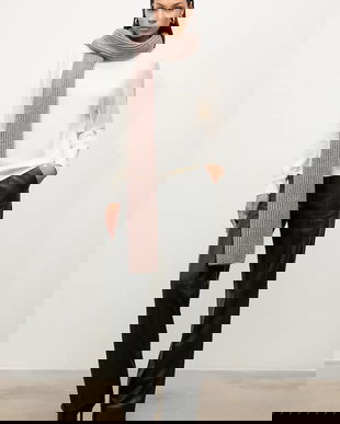 Answear.LAB esarfa de lana culoarea maro, neted