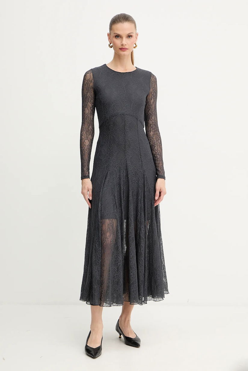 Marella rochie culoarea gri, maxi, evazați, 2523626015200