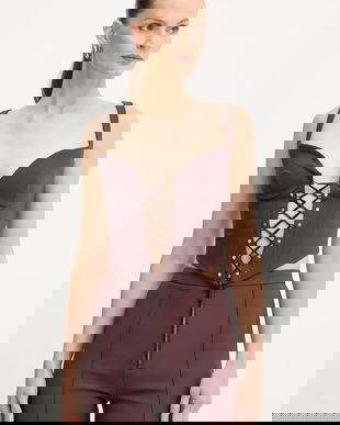 Elisabetta Franchi bluză culoarea violet, uni, TO04357E2