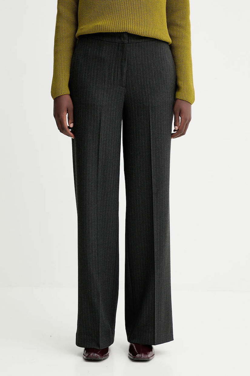 Marc O'Polo pantaloni culoarea gri, drept, high waist, M09026210187