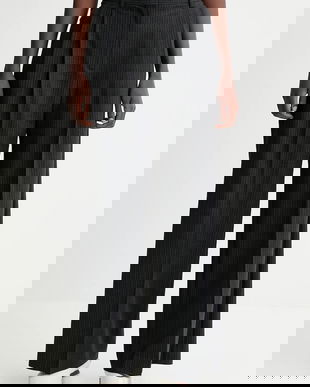 Filippa K pantaloni cu lână culoarea gri, drept, high waist, 31830