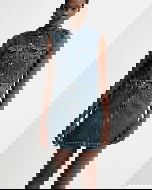 G-Star rochie jeans mini, mulată, D27698.D577