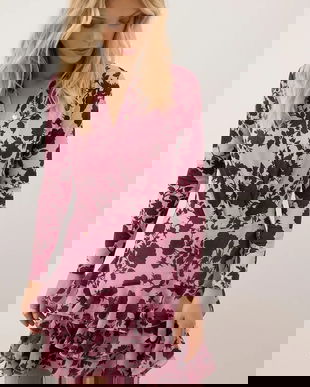 Bizuu bluză LOMMA culoarea roz, in modele florale, LOMMA RÓŻOWY