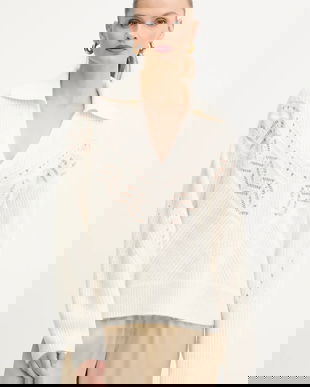 BOSS Orange pulover din amestec de lână culoarea bej, 50548948