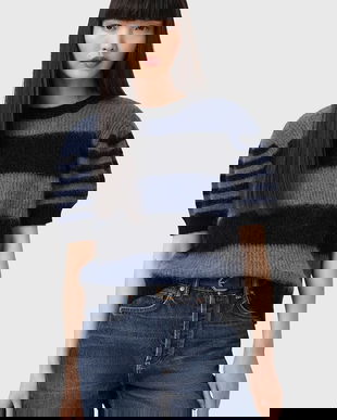 AllSaints pulover din amestec de lână CLEM culoarea negru, W015KD