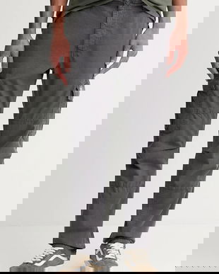 Tommy Jeans pantaloni de bumbac culoarea gri, DM0DM21998