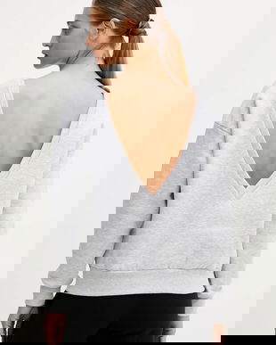 MUUV. bluză culoarea gri, melanj, 0