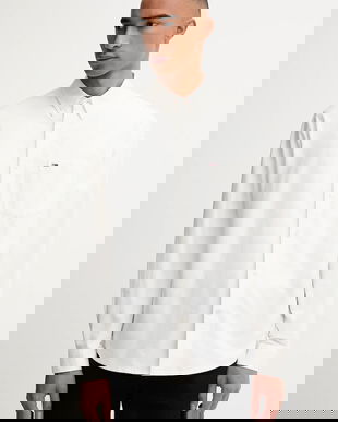 Tommy Jeans cămașă din bumbac culoarea alb, cu guler button-down, relaxed, DM0DM21926