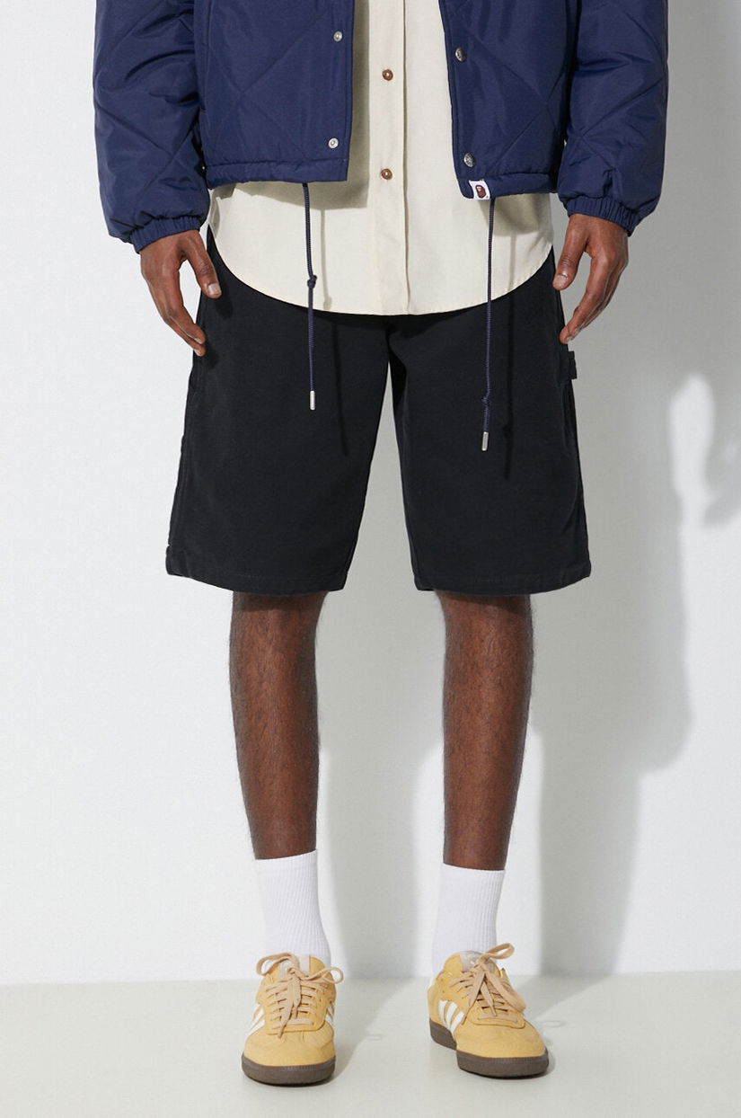 Dickies pantaloni scurti din bumbac Duck Canvas culoarea negru, DK0A4XNG