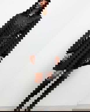 Answear.LAB rochie culoarea negru, mini, evazati