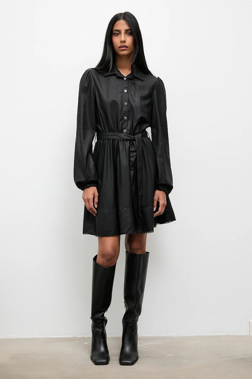 Answear.LAB rochie culoarea negru, mini, evazati