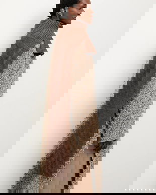 Answear.LAB esarfa de lana culoarea maro, neted