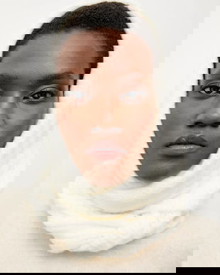 Answear.LAB esarfa de lana culoarea bej, neted