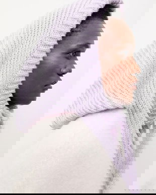 Answear.LAB cagulă de lână culoarea violet