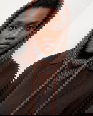 Answear.LAB cagulă de lână culoarea maro