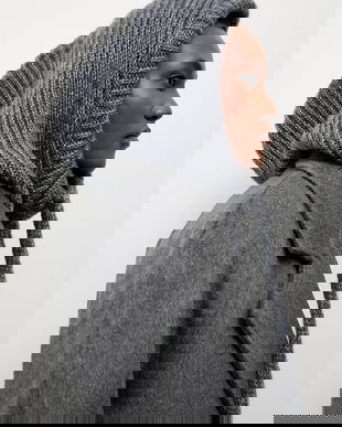 Answear.LAB cagulă de lână culoarea gri